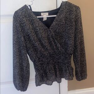 Gray Textured Women's Top